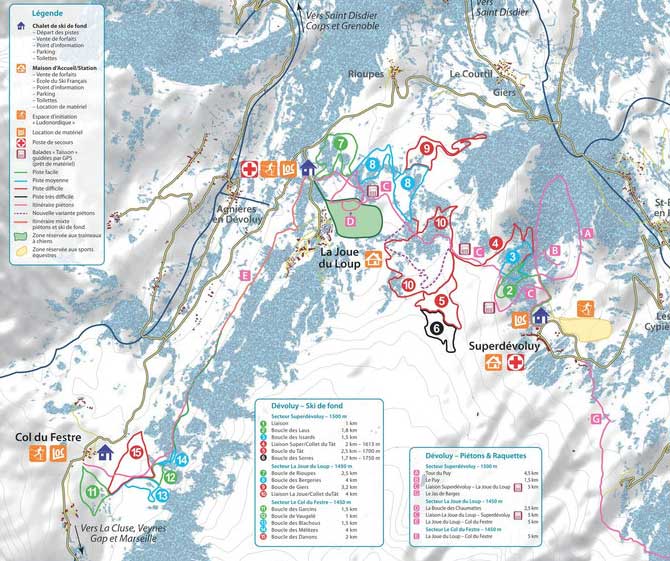 Crédit Photo Plan des pistes : http://www.domaine-nordique-devoluy.com