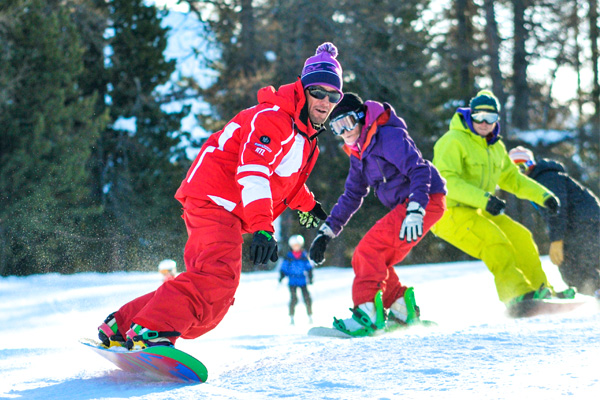 Leçon de snowboard