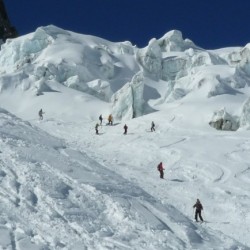 Descente de la Valle Blanche, un hors-piste matris